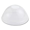 World Centric® PLA Cold Cup Lids, Dome Style, Fits 9 Oz to 24 Oz Cups, Clear, Carton Of 1,000 Lids