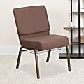 Flash Furniture HERCULES Series Church Chair With Book Rack, Brown Dot/Gold Vein 1 thumbnail image
