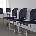 Flash Furniture HERCULES Series Full-Back Contoured Stacking Chair With Sled Base, Navy