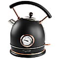 MegaChef 1.8L Half Circle Electric Tea Kettle With Thermostat, Matte Black