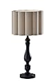 Adesso Claret Table Lamp, Black with Off-White Fabric Shade 1 thumbnail image
