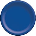 Amscan Round Paper Plates, Bright Royal Blue, 10”, 50 Plates Per Pack, Case Of 2 Packs