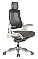 Eurotech Wau Executive Fabric Chair, High-Back, 49 1/2"H x 27 1/4"W x 27"D, White/Charcoal 1 thumbnail image