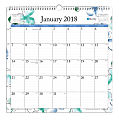 Blue Sky™ Monthly Wall Calendar, 12" x 12", 50% Recycled, Lindley, January to December 2018