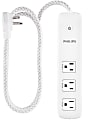 Philips 3-Outlet Wi-Fi Extension Cord, 4', White 1 thumbnail image