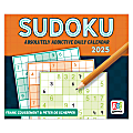 2025 Cal Ink Sudoku Daily Desktop Box Calendar, 6" x 5", Fun and Humor, January to December 2025, 9781645915904