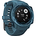 Garmin Instinct GPS Watch - Wrist - 128 x 128 - Bluetooth - GPS - 336 Hour - Round - Lakeside Blue - Glass Lens, Fiber Reinforced Polymer Bezel - Fiber Reinforced Polymer Case - Silicone Band 1 thumbnail image
