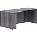 Lorell® 72"W Credenza Computer Desk, Left Corner, Weathered Charcoal
