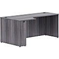 Lorell® 72"W Credenza Computer Desk, Left Corner, Weathered Charcoal 1 thumbnail image