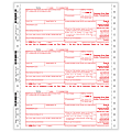 ComplyRight® 1099-S Tax Forms, 4-Part, Copy A/State/B/C, 1-Wide, Continuous, 9" x 11", White, Pack Of 100 Forms