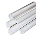 Partners Brand White Mailing Tubes With Plastic Endcaps, 2 1/2" x 24", 80% Recycled, Pack Of 34 1 thumbnail image