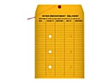 Quality Park® Interdepartment Envelopes, 10" x 13", 2-Sided Narrow Rule, Button & String Closure, Brown, Box Of 100 1 thumbnail image