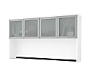 Bestar Pro-Concept Plus Hutch With Frosted Glass Doors, 40-7/16"H x 71-1/8"W x 12-7/16"D, White 1 thumbnail image