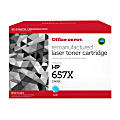 Office Depot Brand® Remanufactured High-Yield Cyan Toner Cartridge Replacement For HP 657X, OD657XC