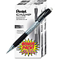 Pentel® Champ® Mechanical Pencil, 0.5mm, #2 Lead, Black Barrel, Pack Of 24