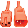 Eaton Tripp Lite Series Power Cord C14 to C15 - Heavy-Duty, 15A, 250V, 14 AWG, 2 ft. (0.61 m), Orange - P018002AOR 1 thumbnail image