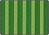 Flagship Carpets Basketweave Stripes Classroom Rug, 6' x 8 3/8', Green