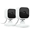 Amazon Blink Mini Network Security Cameras, White, Pack of 2