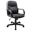 Mid-Back Bonded Leather Chair, 40"H x 23"W x 25"D, Black 1 thumbnail image