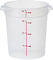 Cambro Translucent Round Food Storage Containers, 4 Qt, Pack Of 12 Containers