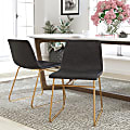 Flash Furniture Commercial Grade Dining Chairs, Gray/Gold, Set Of 2 Chairs 1 thumbnail image