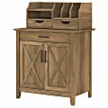 Bush Furniture Key West 30"W Secretary Desk With Storage And Desktop Organizers, Reclaimed Pine, Standard Delivery 1 thumbnail image