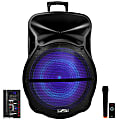 BeFree Sound 80W Bluetooth® Wireless Portable Rechargeable Speaker With Reactive LED Lights, Black, 995106466M 1 thumbnail image