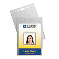 C-Line® Poly ID Badge Holders, Vertical, 2 1/2" x 3 1/2", Clear, 12 Badges Per Pack, Set Of 5 Packs 1 thumbnail image