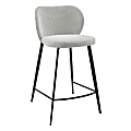 Eurostyle Markus Fabric Counter Stool With Back, Light Gray/Black 1 thumbnail image