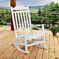 Flash Furniture Winston All-Weather Rocking Chair, White