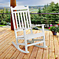Flash Furniture Winston All-Weather Rocking Chair, White 1 thumbnail image