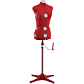 Singer® Adjustable Female Dress Form, Small/Medium, Red 1 thumbnail image