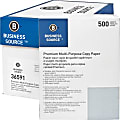 Business Source Premium Printer & Copy Paper, 400 Reams, White, Letter (8.5" x 11"), 200000 Sheets Per Pallet, 20 Lb, 92 Brightness 1 thumbnail image