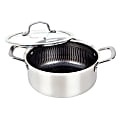 Brentwood 3-Ply Hybrid Non-Stick Stainless Steel Dutch Oven with Tempered Glass Lid, 4-Qt., Silver 1 thumbnail image
