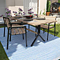 SEI Furniture Standlake 5-Piece Outdoor Dining Set, Natural/Black