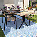 SEI Furniture Standlake 5-Piece Outdoor Dining Set, Natural/Black 1 thumbnail image