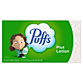 Puffs Plus Lotion Facial Tissues, Family Size Box, 124 Tissues Per Box 1 thumbnail image