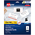 Avery® Clean Edge® Printable Print-To-The_Edge Business Cards With Sure Feed® Technology, 2" x 3.5", White, 160 Blank Cards
