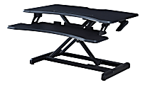 Lorell® X-Type Slim Desk Riser, 16-1/2"H x 31-1/2"W x 20"D, Black