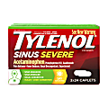 Tylenol Sinus Severe Acetaminophen Daytime Caplets, Cool Burst Flavor, 24 Caplets Per Box, Pack Of 3 Boxes