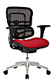 WorkPro® 12000 Series Ergonomic Mesh/Premium Fabric Mid-Back Chair, Black/Cherry, BIFMA Compliant 1 thumbnail image