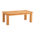 Linon Clemmett Wood Outdoor Furniture Coffee Table, 18"H x 48"W x 24"D, Teak