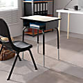 Flash Furniture 24"W Student Desk With Open Front Metal Book Box, Gray