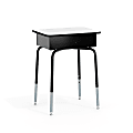 Flash Furniture 24"W Student Desk With Open Front Metal Book Box, Gray 1 thumbnail image
