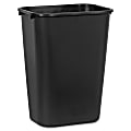 Rubbermaid Commercial 41 QT Large Deskside Wastebaskets, 10.25 Gal Capacity, Rectangular, Black 1 thumbnail image