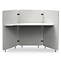 Luxor RECLAIM® Acoustic Work Pod, 3 Panel, 100% Recycled, 54-1/2"H x 73"W x 32"D, Light Gray/White 1 thumbnail image