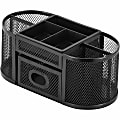 Lorell® Mesh Deluxe Desktop Organizer, Black