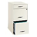 Lorell® 18"D Vertical 3-Drawer File Cabinet, Pearl White