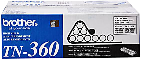 Brother® TN-360 Black Toner Cartridge, TN-360BK 1 thumbnail image