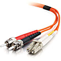 C2G-4m LC-ST 62.5/125 OM1 Duplex Multimode PVC Fiber Optic Cable (LSZH) - Orange